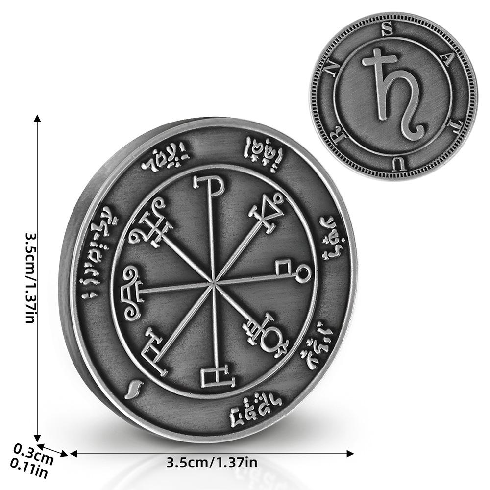 King Solomon Jupiter Amulet Coin - 14 Model Commemorative Alloy Collection for Ritual & Meditation