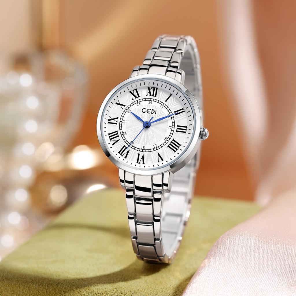 Retro Wind Quartz Watch Women'S Niche Light Luxury Waterproof Alloy Women'S Watch