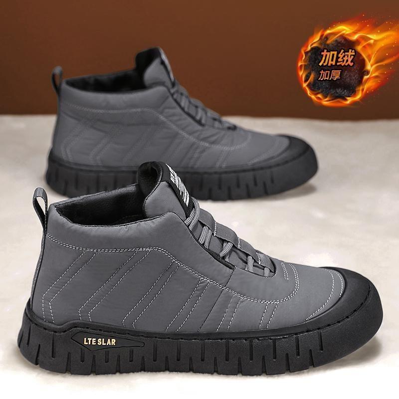 

Men s shoes: new soft-soled sneakers in autumn, simple and fashionable, fleece warm outdoor casual shoes, commuter men s shoes 45
