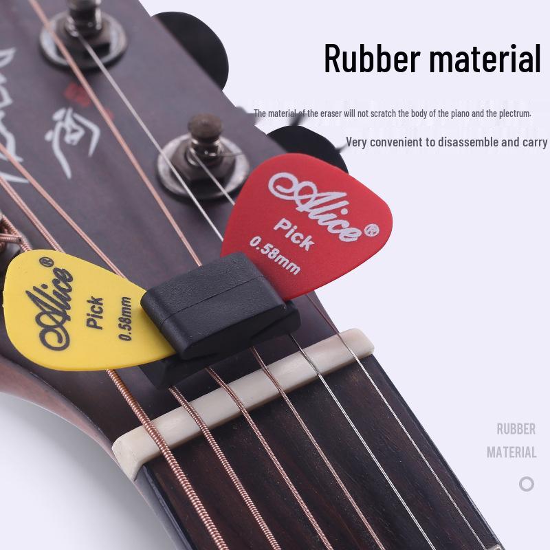 Silikon-Gitarrenplektrumhalter A010CP - Universeller Kopfplattenclip für E-Gitarre