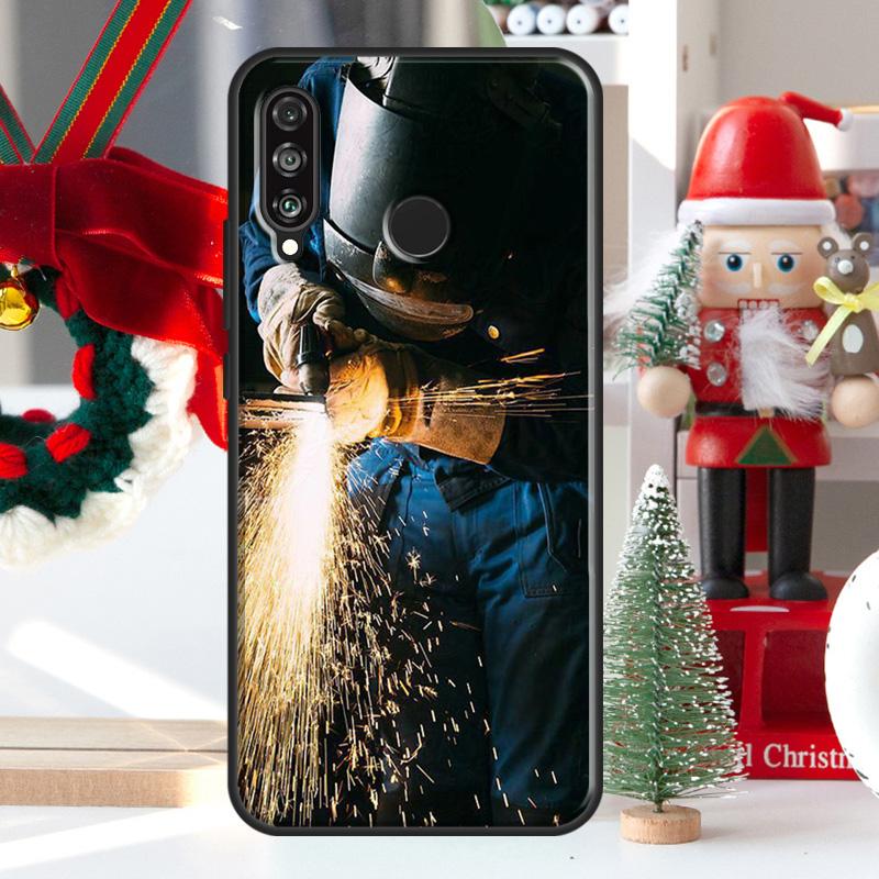 Welder Welding Hot Metal Worker For Huawei Nova 12i 11i 8i 12s Y73 Y72 Y61 Y91 Y90 Y70 Y60 9 10 SE P60 Pro P30 P40 Lite Case