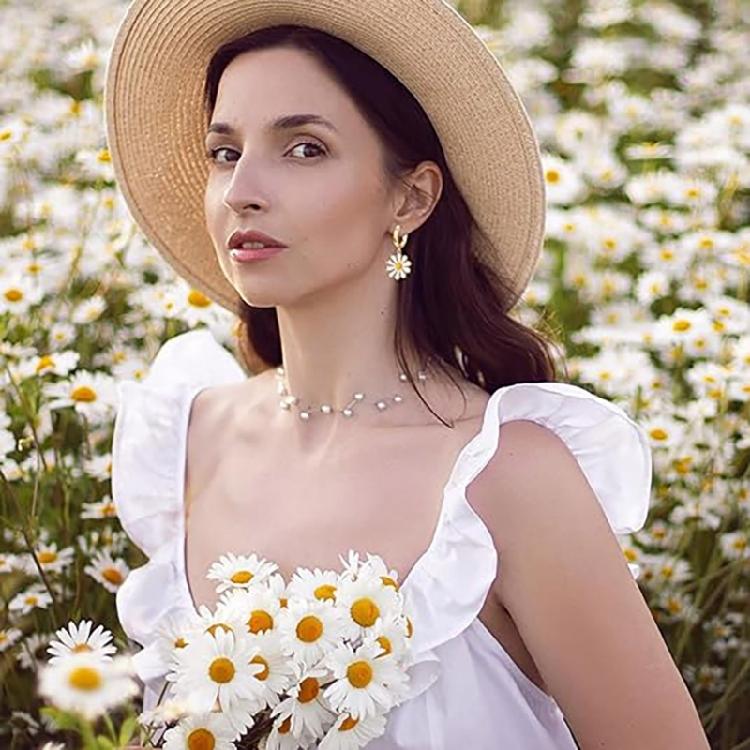 Vibrant Oil Drip Floral Earrings Elegant Alloy Hoops Ear Accessories Jewelry Suitable For Weddings Celebrations