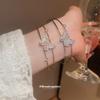 Zircon Butterfly Double-layer Open Bracelet Women's New Fashion Versatile Bracelet Light Luxury High-end Jewelry Wholesale
