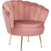 Relaxing Armchair for the Living Room Angel Seashell Pink Velour Modern