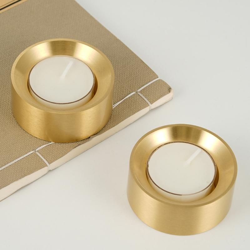 Candlesticks Candle Holder Brass Retro Golden Candle Holder Home Decorations Candlesticks Room Metal Stand