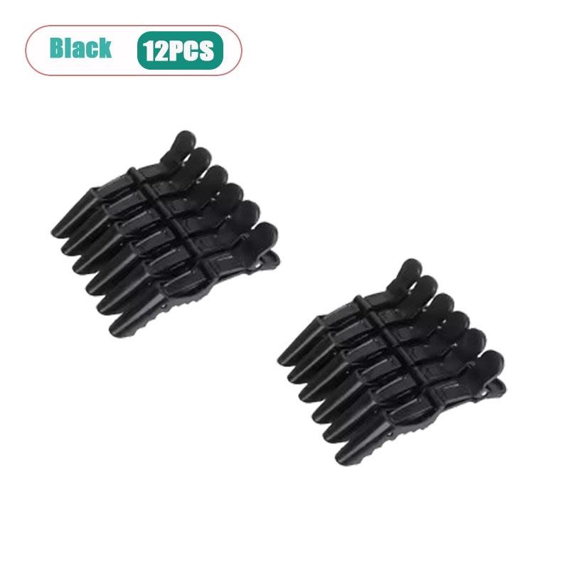 6-12PCS New Salon Tools Hairdressing Smooth Crocodile Clip Hair Clip Hair Perm Hair Dye Plastic Duckbill Clip Hair Dye Clip