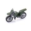 Military Weapon Motorcycle Colorful Toys For Children Accessories WW2 Motor Transportation Facility Militaries Compatible Blocks