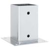 VidaXL Bases de poteau carrées 12 pcs argent 81x81 mm acier galvanisé, base de clôture en béton, base de poteau de clôture 42000009