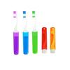 1pcs Mini Colorful Save Space Bathroom Travel Supplies Toothpaste Holders Reusable Portable Folding Toothbrush with Storage Box
