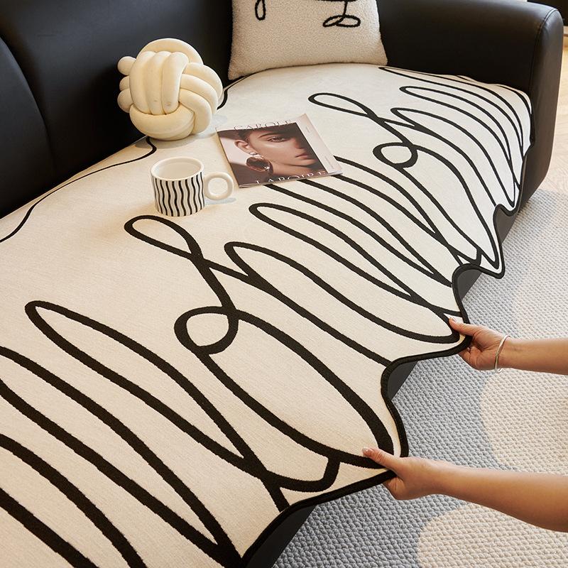 

Premium Sofa Cushion Irregular Cover Cloth Towel Four Seasons New Fixed One-Piece Combination Sofa Cushion 90*70cm