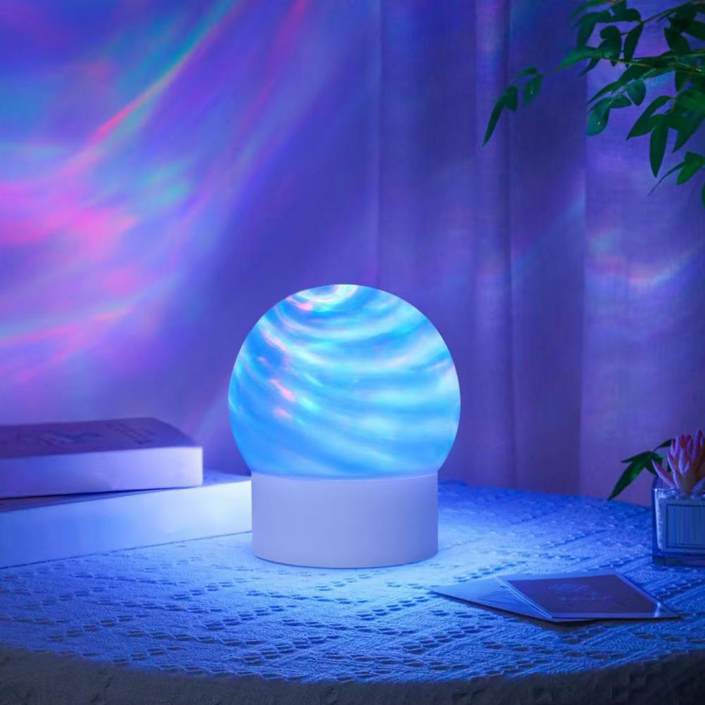 Projector Lamp Warm Ambient Light with 16-Color Crystal Effects for Bedroom Decoration Mood Lighting