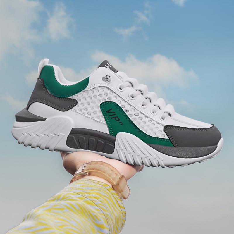 Neue Allgleiches fliegende rutschfeste Herrenschuhe Frühling und Sommer atmungsaktive Sportschuhe Laufschuhe Freizeitschuhe leichte Netzschuhe