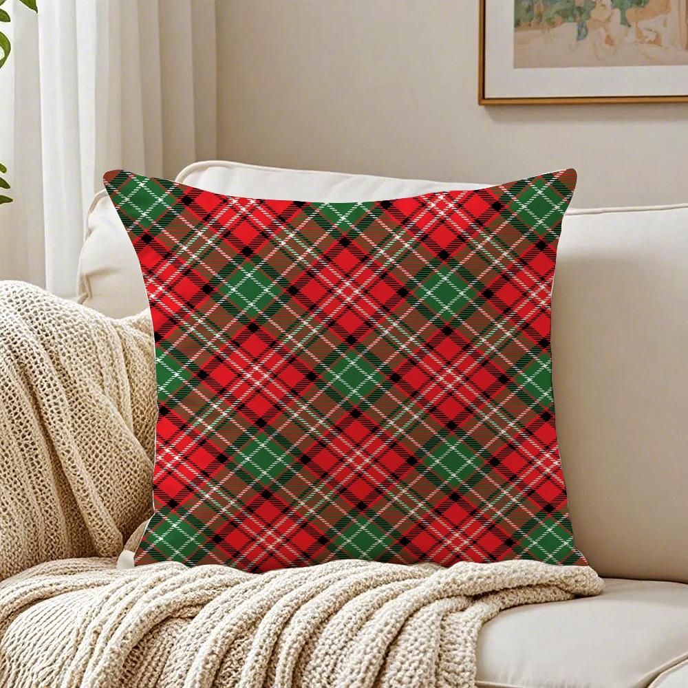 Art Festive Christmas Reindeer Cushion Cover Linen Pillowcase Soft For Sofa Bed Home Room Decor