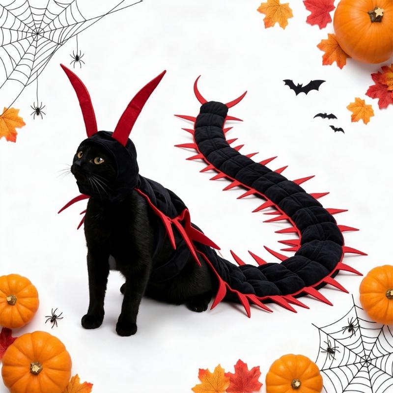 Seasonal Creature Style Costume Outfit, Companion Animal Wear with Soft Fabric, Headpiece and Clean Profile Form