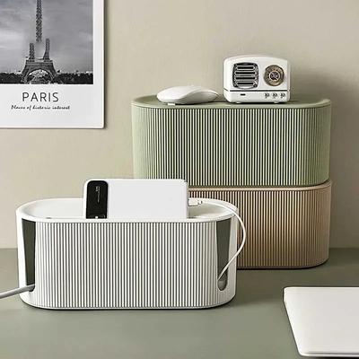Nordic Plug Board Storage Box Cable Wire Organizer Case Socket Wireless WiFi Router Bracelet Desktop Data Line Holder Shelf