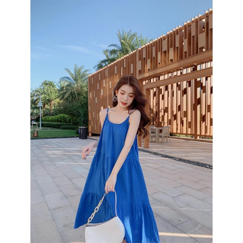 Women's Summer Halter Seaside Holiday Long Dresses