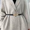 Elegant Womens Versatile Pu Belt Featuring Smooth Buckle Design For Chic Dress Pairings