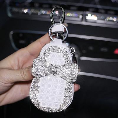 Bling Strass Autoschlüsseletui Halter Karte Fernbedienung Keyless Universal Bling Auto Diamant Zubehör für Mädchen Frau für BMW F30