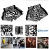 Muay Thai Kickboxing Boks MMA UFC Zebra Czarno-Białe Szorty Casualowe Siłownia Sport Unisex Męskie Damskie Trening Szybkoschnący Nadruk Elastyczny Wysoki Stan Trening
