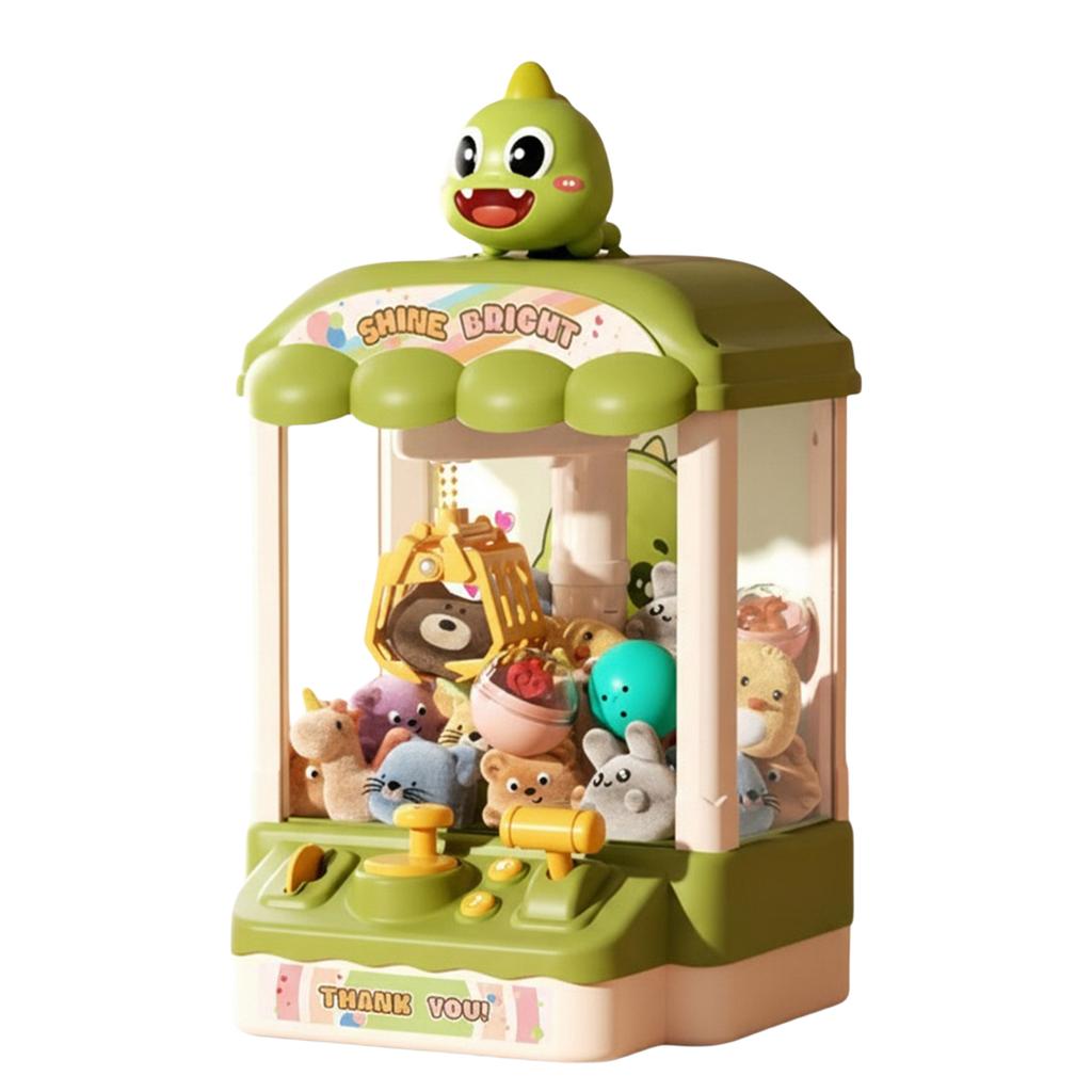 Lovely Claw Machine with Sound & Plush Toys Mini Plush Toys Prize Dispenser USB Charging Birthday Gifts For Girls 3 To 8 Years
