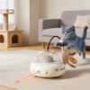 UFO Electric Cat Teaser Toy - Smart Interactive Stick with Bell  Feather, Replaceable Training Pet Supplies for Indoor Cats