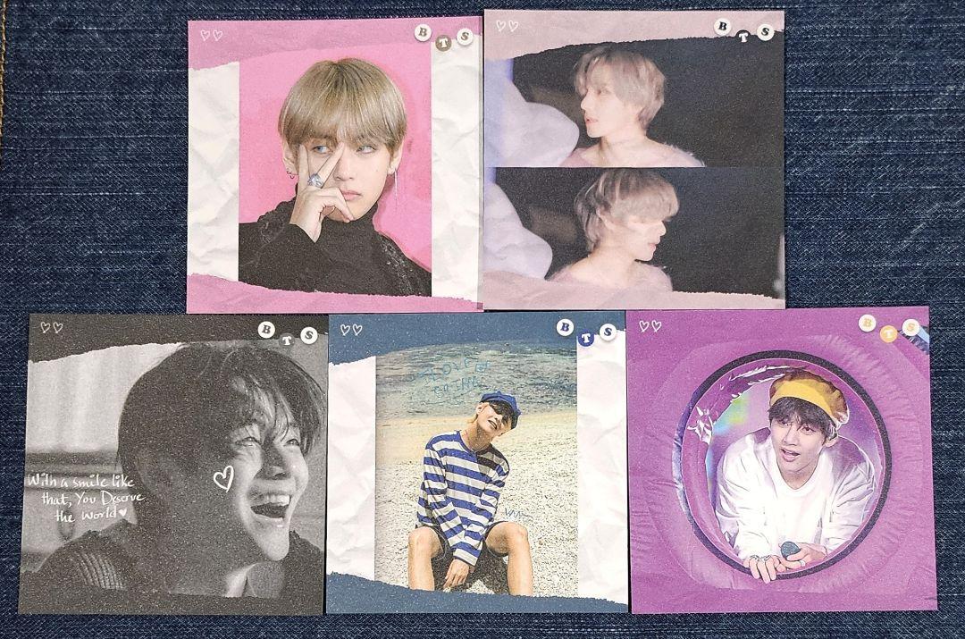 

[USED] BTS Taehyung Memo Pads (25 sheets, 5 sheets each) Korean Producer