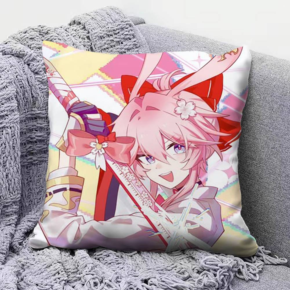 Evanescia Honkai Star Rail Game Anime Girl Pillow Covers Home Sofa Cushion Covers and Aecorative Custom