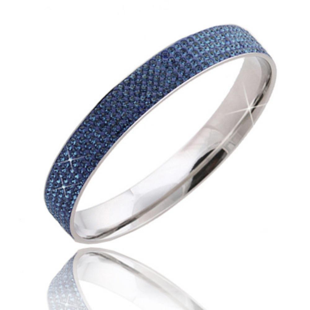Female Style Five Row Flat Inlaid Zircon Bracelet