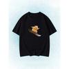 Fun Skiing Hamster Print T-Shirt Cute Meme-Style Short-Sleeve Summer Casual Top Perfect Women Clothing Fashion