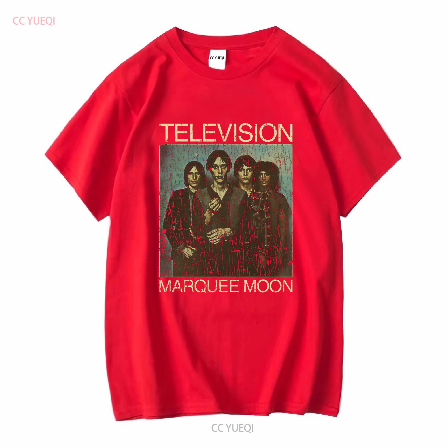 Marquee Moon 1977 Television Rock Band T shirt vintage Washed streetwear designer clothes Versatile Slightly Soft graphic homme S