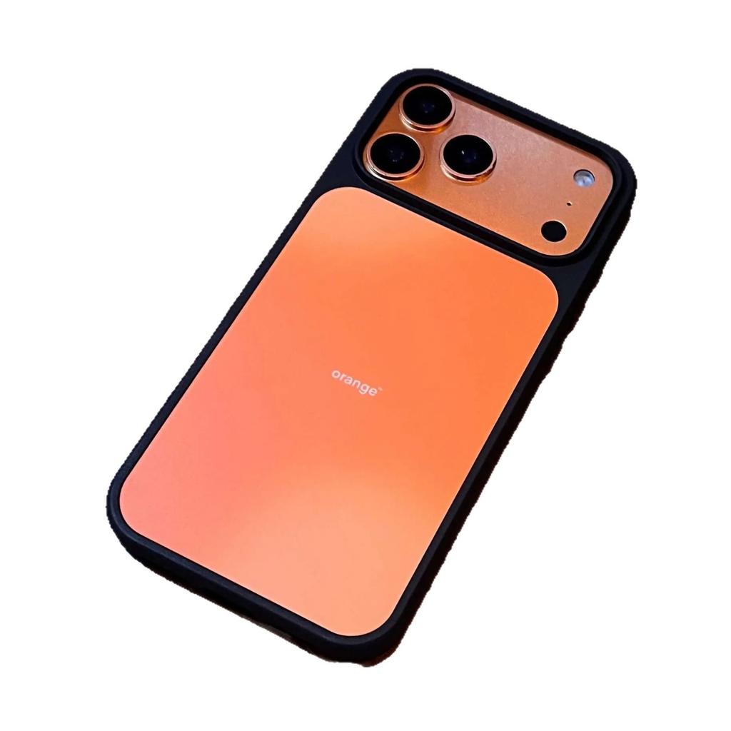 Personalized orange is suitable for Apple 17Promax mobile phone case IP16/15/14 matte PC13 large hole anti-drop hard case