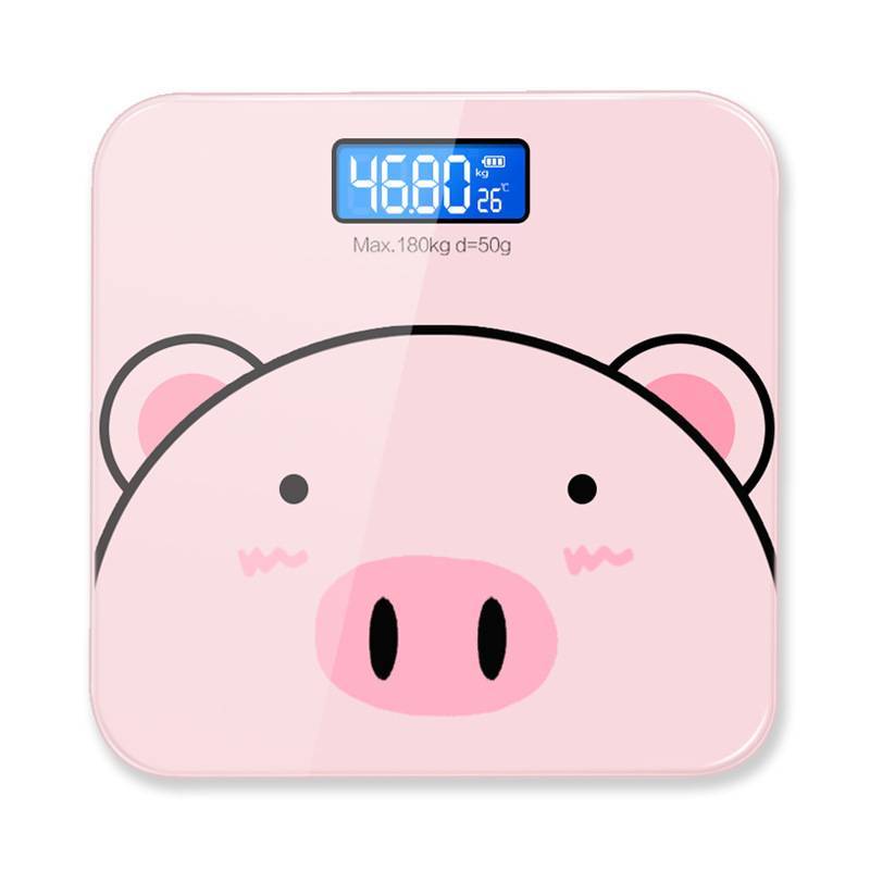 

Smart Digital Body Weight Scale With Temperature Measurement For Home Use Pig