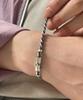 Maz Silver Antique Magnet Twist Chain Bracelet