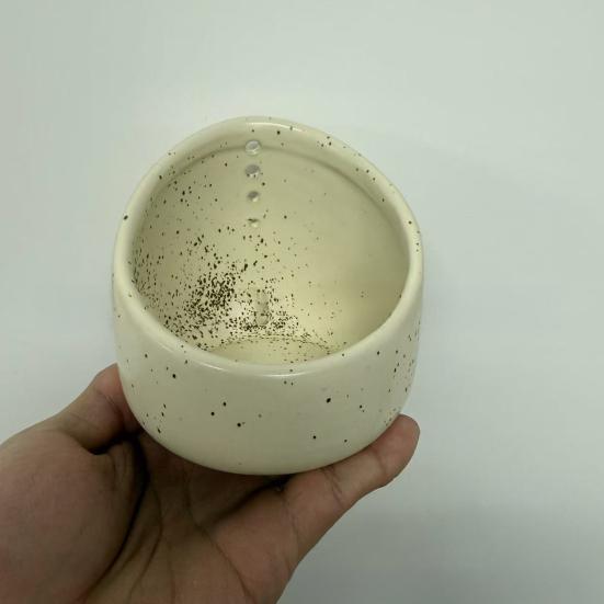 Ciotola Spogliaerbe per Erbe in Ceramica Tazza Spelafoglie per Erbe Fatta a Mano con Diverse Dimensioni di Fori Rotondi Strumenti Efficienti per Rimuovere le Foglie