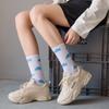 Pattern Solid color Blue Sky Cotton Clouds Female Hosiery Mid-tube Socks Women Socks Korea Style
