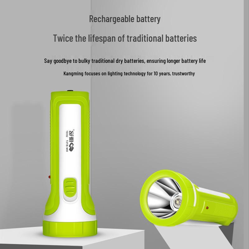 Kangming Portable LED Flashlight: Small, Plastic, Random Color, Emergency Outdoor Lighting