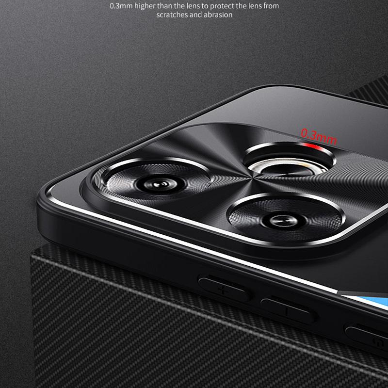 For Xiaomi Redmi Turbo 3 5G/Poco F6 5G Cover Aluminum Alloy+TPU Phone Case with Kickstand