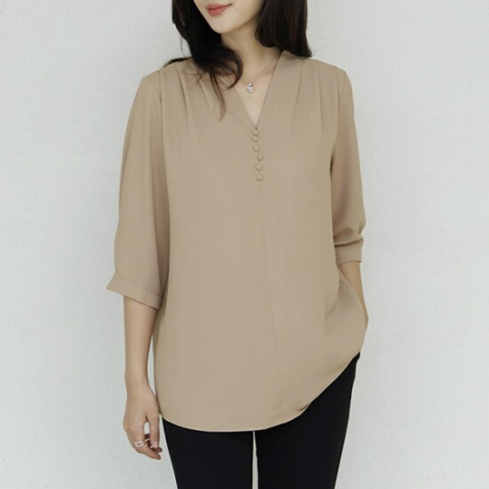 Dedra Cone Shirring Blouse 3 4 Size Tbd3620