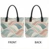  Boho Wave Print Tote Bag Casual Large Capacity Canvas Shoulder Bag for Daily Use Shopping Travel