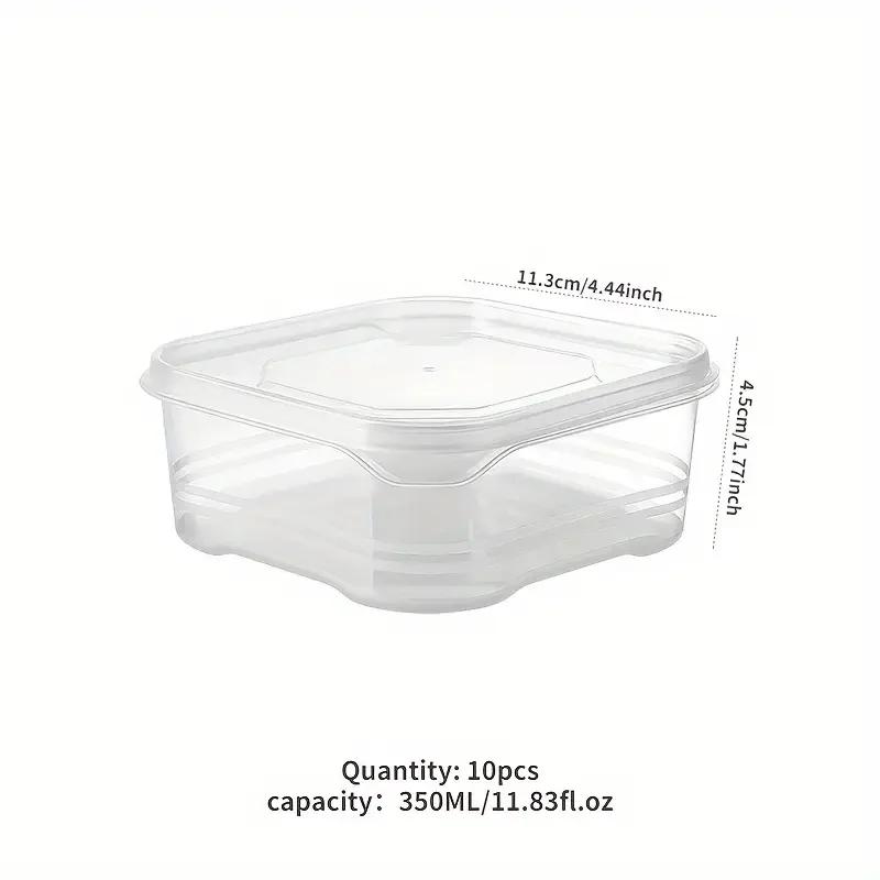 1/10PC Small Food Preservation Boxes Refrigerator Frozen Meat Vegetable Fresh-Keeping Box Transparent Kitchen Sealed Storage Box