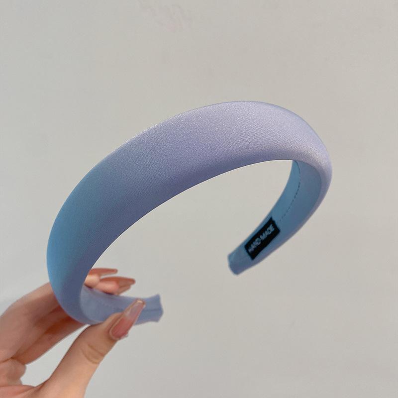 Satin Glossy Sponge Headband for Women To Go Out with High Head and Face Small Hair Accessories Clip Headband