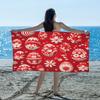 Skull Brightly Colored Flower Beach Towel, Large Microfiber Quick Dry Lightweight Pool Bath Towels Sand Free Beach Blanket for