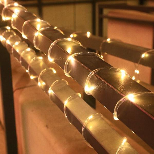 Waterproof Solar LED Copper String Lights - Outdoor Christmas Courtyard & Decorative Luminous Tube Lights