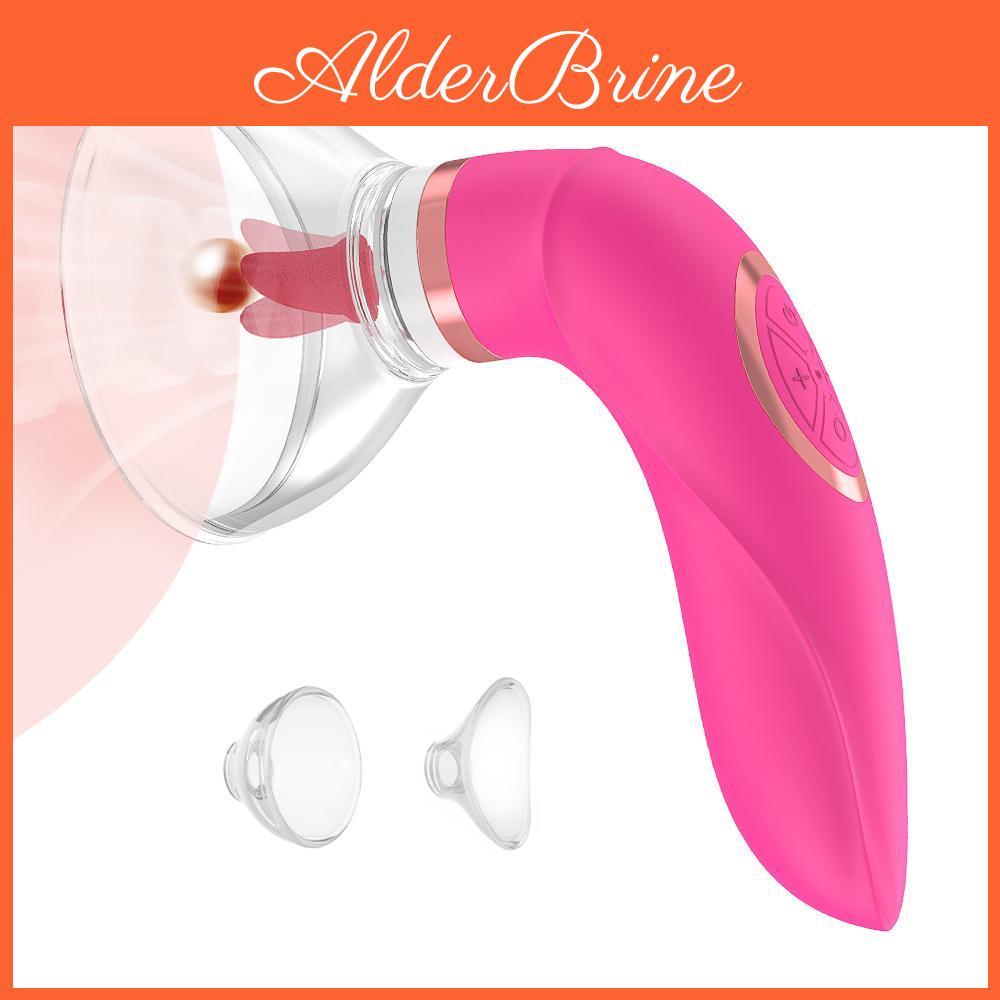 Spot Tongue Clitoris Licking G Vibrator Clitoral Sucker Nipple Stimulator For Women With 2 Sucking Cups Adult Sex Toys For Women