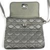 Dior Logo Cannage Quilted Crossbody Pochette Flap Shoulder Bag Gray Based
