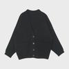 Women's Loose Fit Black Knitted Cardigan Jacket - Early Spring 2024 Lazy Style