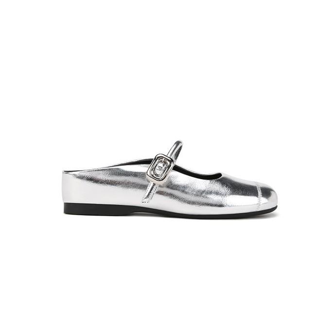 [] Halbschlappen-Version~ 35mm innere Höhenzunahme-Schnalle mit Mary Jane Taschenkopf Halbschlappen Damen Sandalen Sommer