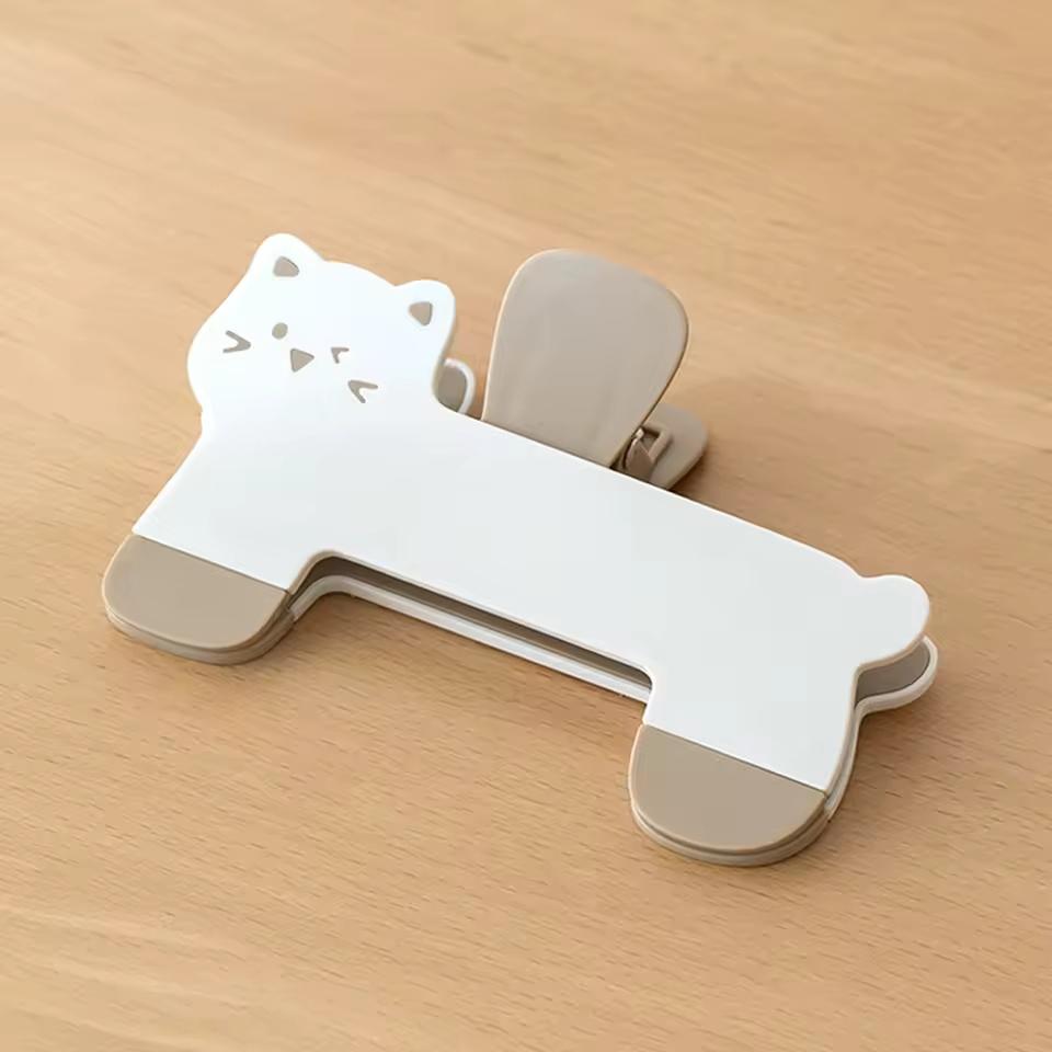 Cat Shape Plastic Book Clip Cartoon Reading Auxiliary Fixed Book Clip Bookmark Creative Design Practical Bookstore Note Clip