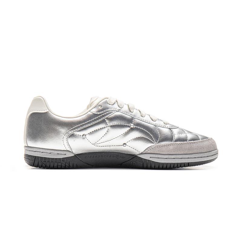 Li Ning Fashion Trend Shock Absorbing Non-Slip Wear-Resistant Low-Top Casual Shoes Unisex Casual Shoes Silver AZGV165-2