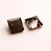 Smoky Quartz Square Cut Gemstones – Natural Brown Smoky Quartz Faceted Stones, Square Loose Gemstones for Jewelry Making